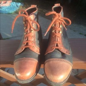 Thrifted combat boots